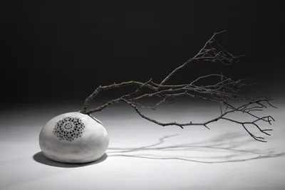 Pebble with branch