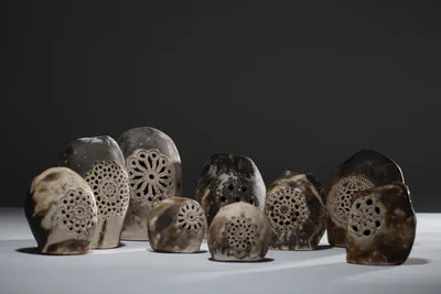 Lace doilies in light