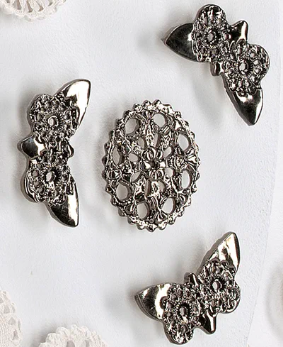 Porcelain butterflies rendered as jewelry